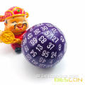 Bescon polyhedral Dice 100 Garid Game Dice ، 100 من جوانب المكعب ، مكعب 100 جانب